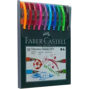 Faber-Castell 1425 Tükenmez Kalem Ailesi 10'lu Poşet