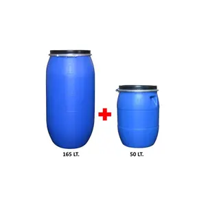 Plastik Varil Seti - 1 Adet 165 Lt. + 1 Adet 50 Lt. Bidon