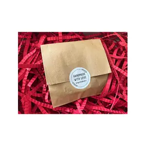 50 Adet 12x20cm Körüklü Kraft Hediye Paketi  Ambalaj Poşeti Şamua Kese Kağıdı