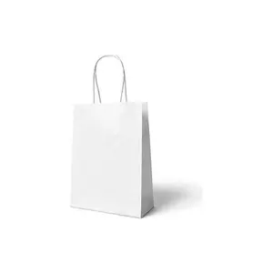 Beyaz Kağıt Çanta 18x8x24cm 25 Li