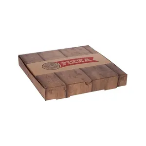 22 Cm Pizza Kutusu Ahşap Pizza Baskılı (22X22X4) - 200 Adet