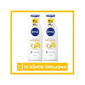  NIVEA Sıkılaştırıcı Vücut Losyonu 250 ml X2 Adet Q10,vitamin C,48 Saat Nemlendirme,10 Günde Sıkılaş