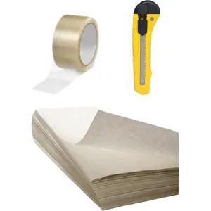 Ambalaj Paketleme Seti - Hamur Kağıt 40x60 2kg + 2 Adet Koli Bantı + 1 Adet Maket Bıçağı