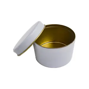 Metal Kutu 7 Cm 5 Adet Beyaz Mum Kavanozu Mum Kalıbı Teneke Sabun Kutusu Ambalaj Kutusu