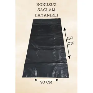90x130 Siyah Büyük Boy Ultra Kalın Ev Nakliye Eşya Taşıma Poşeti Taşınma Çuvalı Kokusuz 20 Adet