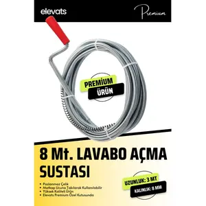 Elevats Lavabo Açma Sustası - Lavabo Açma Teli - Tıkalı Boru Açma Teli