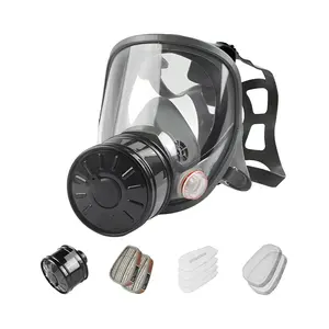 Decisive Tam Yüz Gaz Maskesi, Gaz Maskesi Hayatta Kalma Nükleer ve Kimyasal, 40MM Aktif Karbon Filtreli, Yeniden Kullanılabilir (Yurt Dışından)