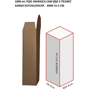 10 Adet X  Maraska 1 Lt Cam Zeytinyağı/Sirke Şişe - E Ticaret Kolisi 8x8x31.5 Cm