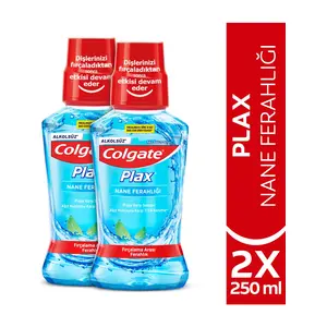 Colgate Plax Nane Ferahlığı Plağa Karşı Alkolsüz Ağız Bakım Suyu 250 ml x 2 Adet