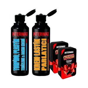  Interwax 2'li Oto Bakım ve Temizlik Seti Torpido Parlatıcı Krem + Lastik Parlatma Kremi + 2x Sünger