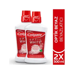 Colgate Optic White Beyazlatıcı Ağız Bakım Suyu 500 ml x 2 Adet