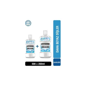 Listerine Advanced White Hafif Tat Alkolsüz Ağız Bakım Suyu 500 ml + 250 ml Hediyeli Set