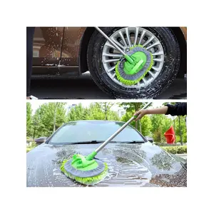 Sihirli Mop Araba Yıkama Fırçası Mikrofiber Bezli Teleskopik Saplı +1 Yedek Bez Hediyeli