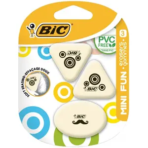 Bic Mini Fun 3'lü Kauçuk Çocuk Okul Silgisi / 927870