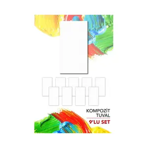  9X17 cm Pres Kompozit Tuval 9'lu Set