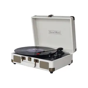Record Master St14012 Retro Pikap - Kum Beyazı - Bluetooth Ve Şarj Özellikli - Tüm Plakları Çalabilme