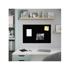 Dünya Magnet Magnet Panosu, 50X70 cm Dekoratif Mıknatıslı Pano, Siyah, Metal Pano