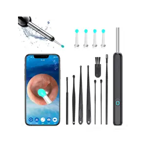 Semgears Kablosuz Akıllı Endoskop Kiti Hd Kameralı Kulak Temizleyici - Siyah 