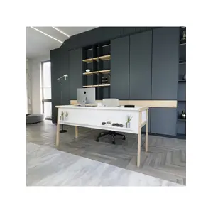 Lagomood Zenith Ofis Masası 150CM Beyaz Meşe