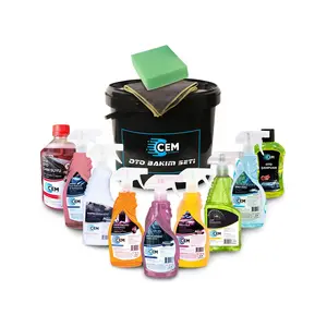 Cem CAR CARE 12 Parça Full Oto Bakım Seti, Araç Temizlik Seti
