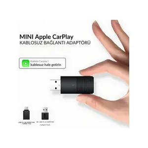 Embatech Araç Içi Apple Cihazlar Için Kablosuz Mini Carplay Adaptörü, Wireless Carplay Çevirici