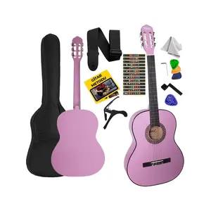 Midex CG-270PU Lila Renk Klasik Gitar 4/4 Yetişkin Boy Sap Ayarlı Full Set