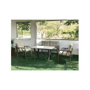  NERGİZ KAPİÇİNO METAL 2 1 1 MERMER MASA BAHÇE BALKON MUTFAK MOBİLYASI,KREM