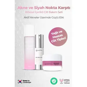  Akne ve Siyah Nokta Karşıtı Bitkisel Içerikli Cilt Bakım Seti