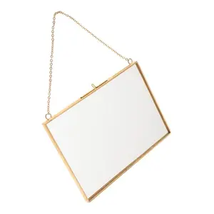 Endüstriyel Stil Asılı Cam Fotoğraf Çerçevesi Resim Örnek Çerçeve 18X13 cm # Bir 18X13 cm  
