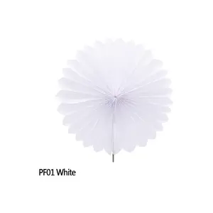 5 Adet 35 cm. Doku Kağıt Dekor - Beyaz  