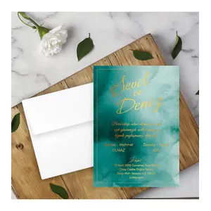 Beyaz Zarflı Davetiye Düğün - Nişan - Kına - Nikah (100 Adet)