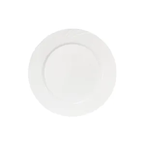 Lüks Plastik Mika Tabak 6'lı 23 cm Beyaz