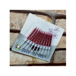 Vıp Kalite Burgulu Kırmızı Pasta Mumu Kırmızı Doğum Günü Mumu 10 Adet Kırmızı Mum Decor Red Bırthday Candle