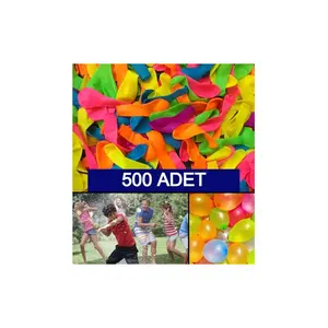 500 Adet Su Balonu  Karışık Renkli Balon Eğlenceli Su Savaşları