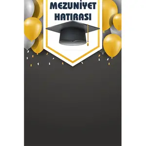 Mezuniyet Hatırası Hatıra Fotoğraf Panosu Branda 100X150