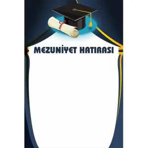 Mezuniyet Hatırası Hatıra Fotoğraf Panosu Branda 100X150