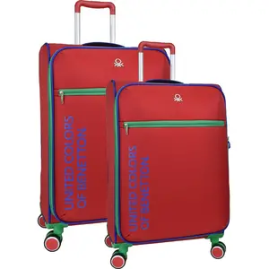 Ultra Light Hafif  Kumaş 2'li Valiz Seti Büyük Boy - Orta Boy Kırmızı BNT2100