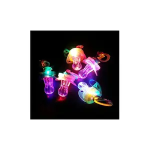 LED Emzik Düdüğü 10 Adet Parlayan Yanıp Sönen LED Emzik Düdüğü Gece Işığı Yanıp Sönen Şaka Emzik Oyuncak LED Emzik Parti Rave Yumuşak Kolye 10/20/30 Adet  