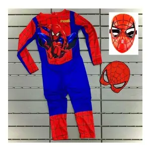 Erkek Çocuk Marvel Spider-Man Kostümü Yeni Örümcek Adam Kostüm Maskeli