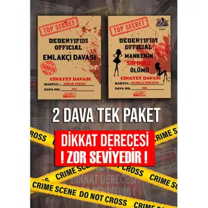 2 Farklı Cinayet Davası, Mankenin Sır Dolu Ölümü, Emlakçı Davası, Katil Kim Oyunu, Dedektiflik Oyunu