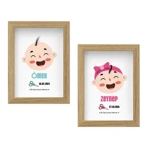 Bebek Ilk Saç Kesim Hatıra Tablosu, Bebek Odası Dekoru, Ilk Saç Tutamı Anı Çerçevesi 13X18