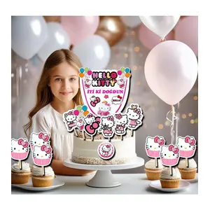 Hellokitty Doğum Günü Konsept Pasta Süsü