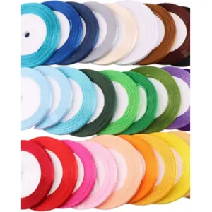 Saten Kurdele 6 mm Fıstık Yeşili 70 Metre
