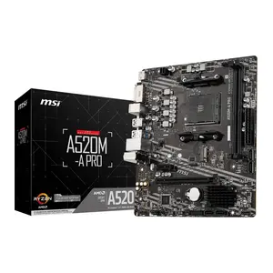Msi A520M-A PRO AMD A520 Soket AM4 DDR4 4600(OC)MHz mATX Gaming Anakart