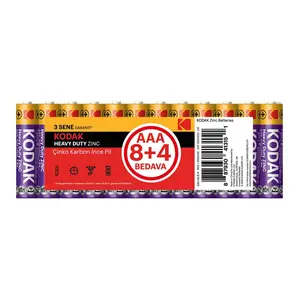 8+4 Shrink Çinko Karbon Ince Pil-Aaa