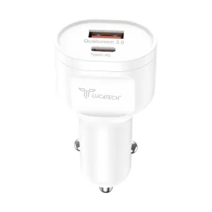 Araç Şarj Başlık 45W Ultra Hızlı Şarj Type C + USB Girişli Araç Şarjı