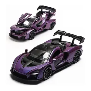 Döküm Oyuncak Araba Mclaren Senna Spor Araba Modeli, Çinko Alaşım Simülasyon Döküm Geri Çekme Araçları, 1:32 Ölçekli Mini Elektronik Süper Araba Oyuncakları, Bebekler Çocuklar Için  