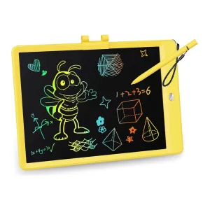 LCD Yazma Tableti, 10 Inç Renkli Yürümeye Başlayan Çocuk Doodle Tahtası Çizim Tableti, Silinebilir Yeniden Kullanılabilir Elektronik Çizim Pedleri, 3-6 Yaşındaki Erkek ve Kız Çocuk  