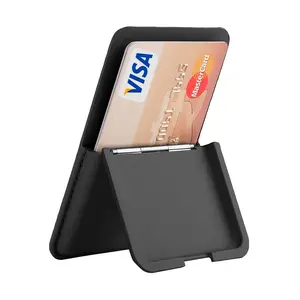 MW-001 Pop-Up Sade Tasarımlı 3 Hazneli Pu Magnetik Standlı Kartlık Siyah