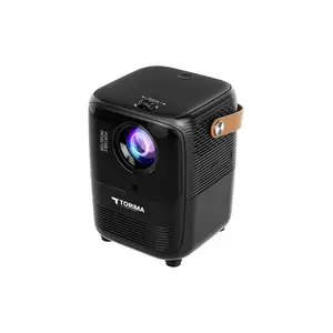 Siyah T11 Projeksiyon Ev Sineması Bluetooth Wifi Akıllı Android Tv 1080P Hoparlör Smart 4K Youtube Türkçe